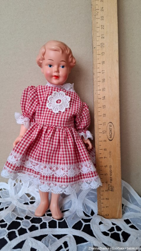 Старинная куколка рельефные волосы