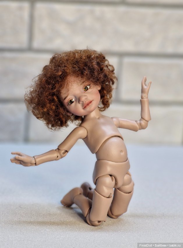 Авторская шарнирная кукла Пуговка (фото 5)