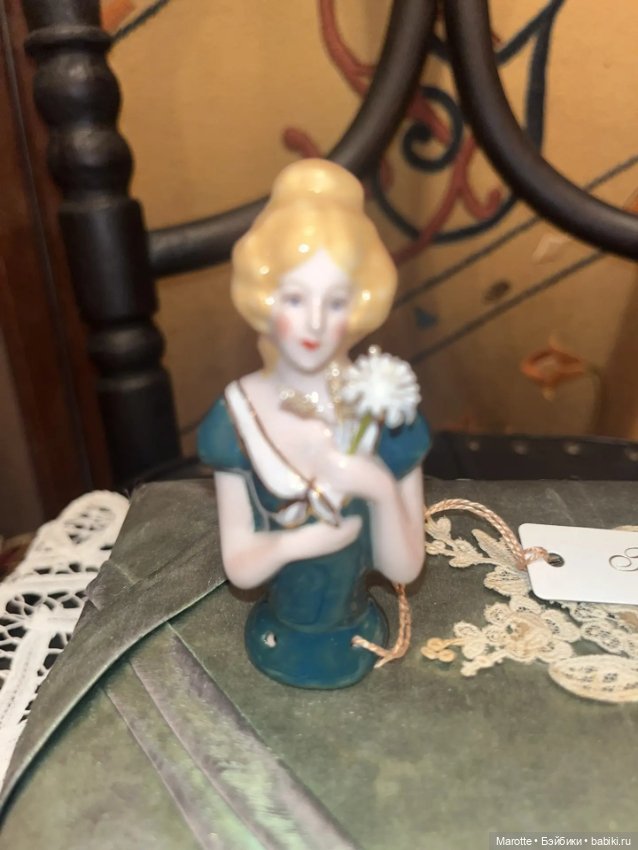 Half doll фарфоровая кукла - половинка (Полукуколка для создания игольницы или интерьерной куколки (фото 2)