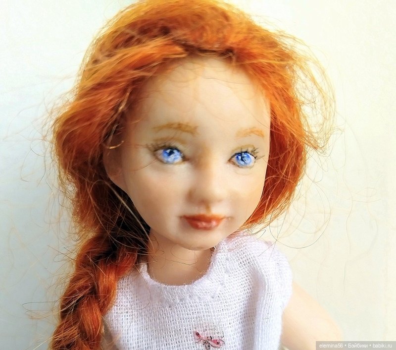 Маленькая рыжулька, шарнирная куколка (фото 3)