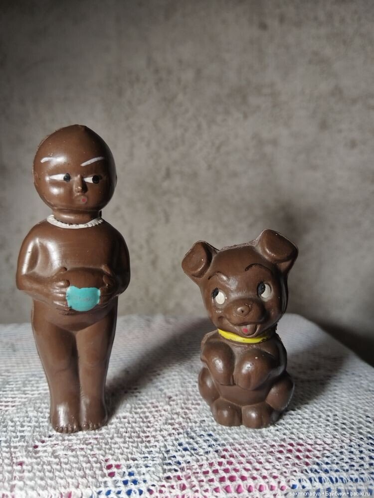 Негритянка ,песик — Винтажные куклы и игрушки детства