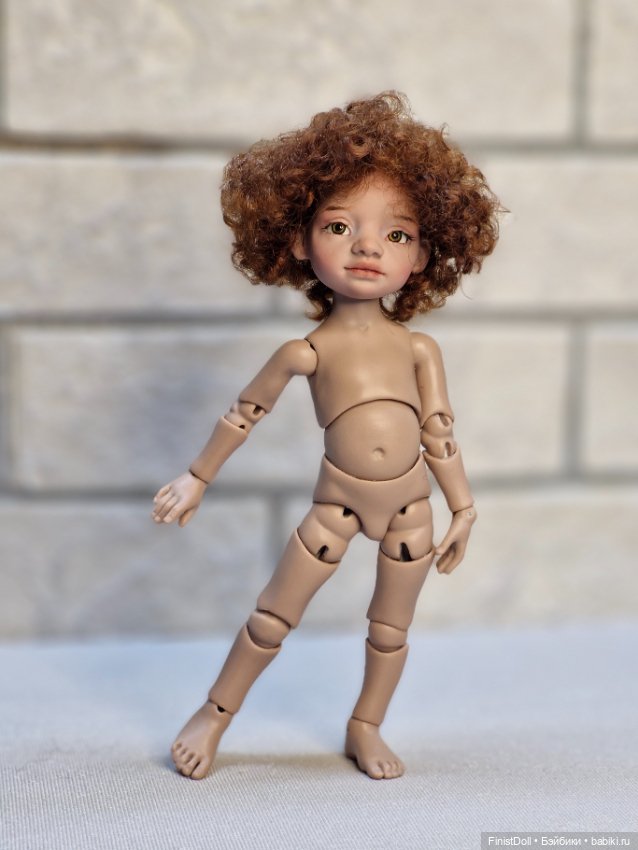 Авторская шарнирная кукла Пуговка (фото 7)