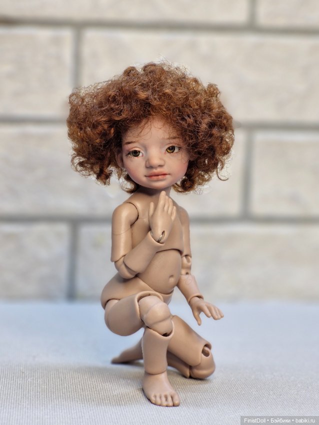 Авторская шарнирная кукла Пуговка (фото 2)