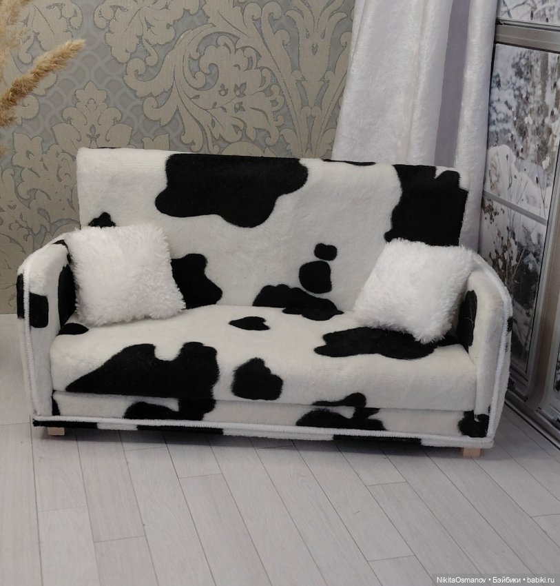 Диван "Долматин" для кукол 1:6 ( мебель) (фото 6)