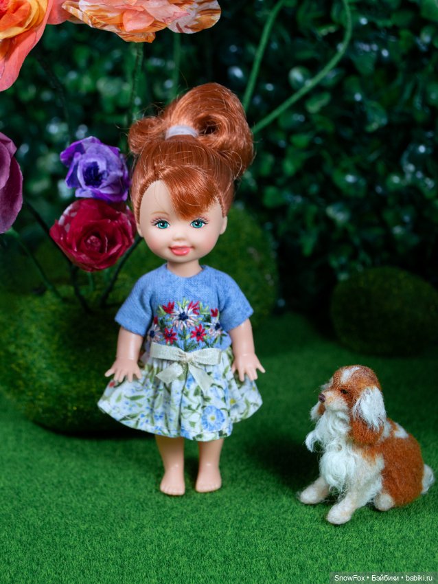 Платье "Цветочки" для кукол Kelly/Shelly, Penny's box, bjd (фото 2)