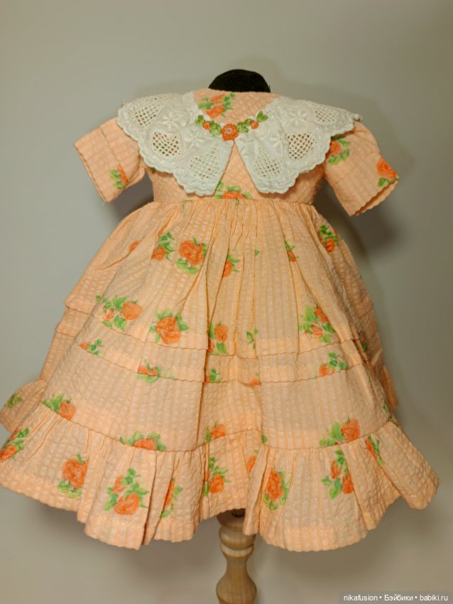 Платье на антикварную или винтажную куклу рост 32-35 см (фото 3)