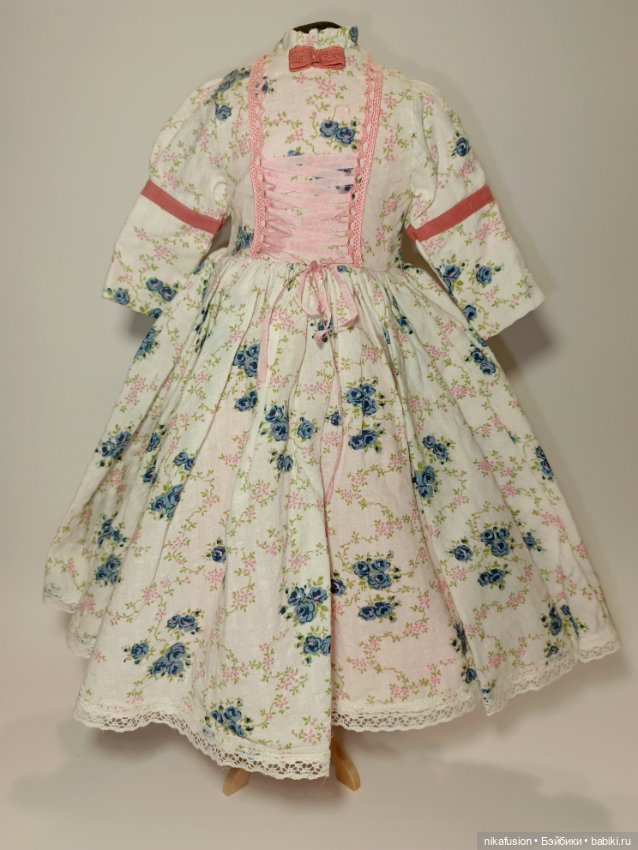 Платье на антикварную или винтажную куклу рост 40-45 см (фото 2)