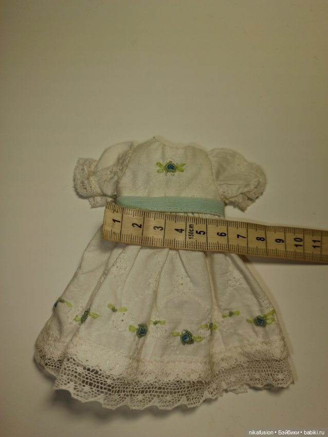 Платье на антикварную или винтажную куклу рост 16-20 см (фото 6)