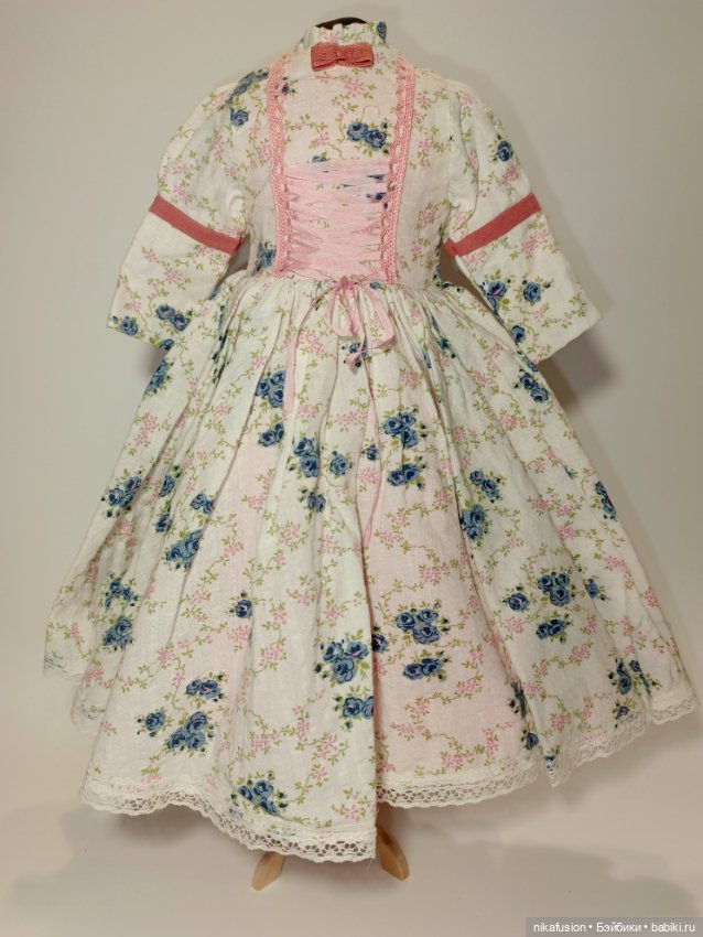Платье на антикварную или винтажную куклу рост 40-45 см (фото 4)