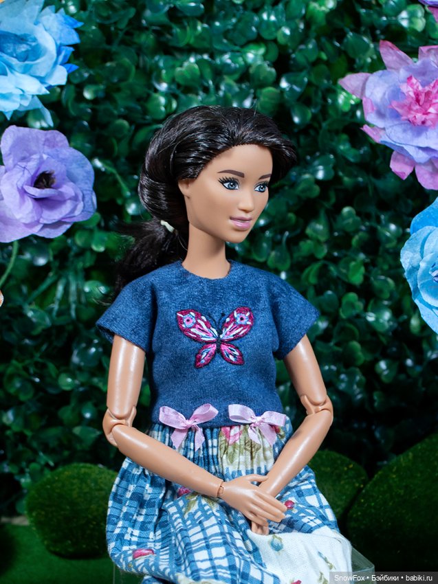 Платье "Бабочка" с вышивкой для Barbie (стандарт,высокая),bjd (фото 4)