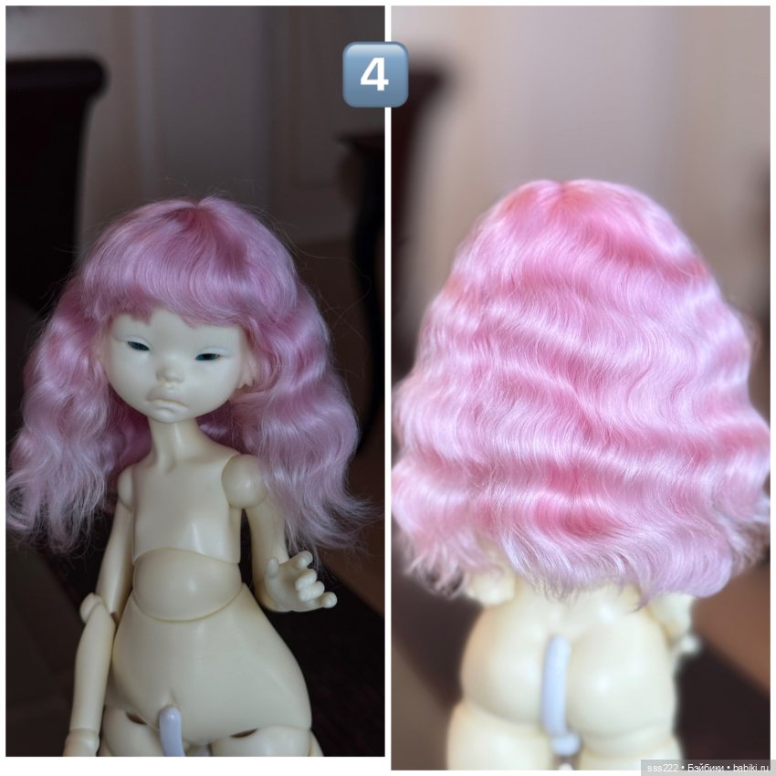 Цветные парики для кукол с размером головы 5-6 (фото 7)