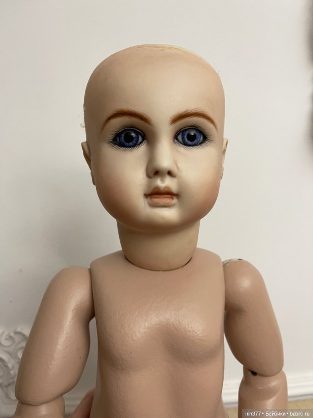 Красивая реплика антикварной куклы J Steiner фигура A (фото 5)