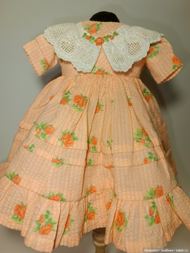 Платье на антикварную или винтажную куклу рост 32-35 см (фото 4)