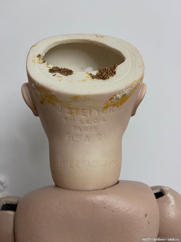 Красивая реплика антикварной куклы J Steiner фигура A (фото 4)