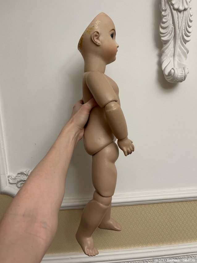 Красивая реплика антикварной куклы J Steiner фигура A (фото 8)