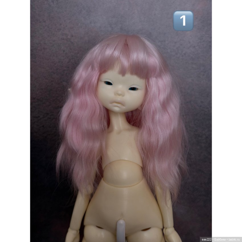 Цветные парики для кукол с размером головы 5-6 (фото 3)