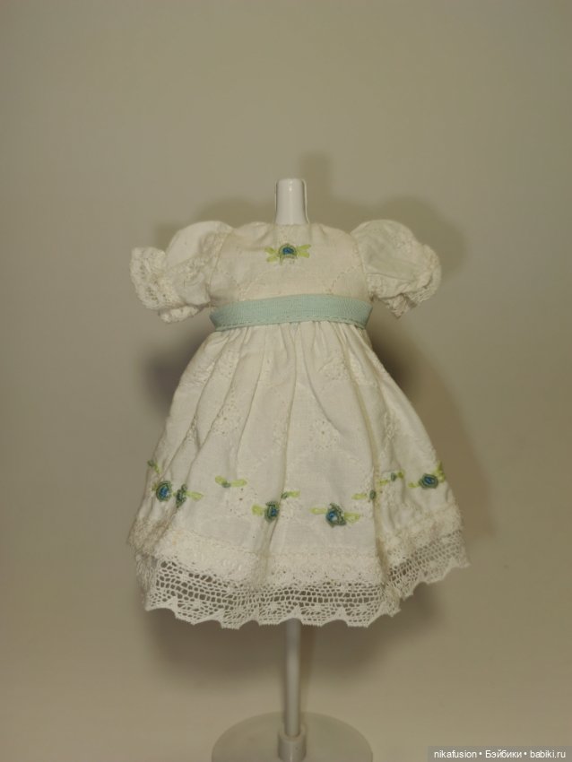 Платье на антикварную или винтажную куклу рост 16-20 см (фото 2)