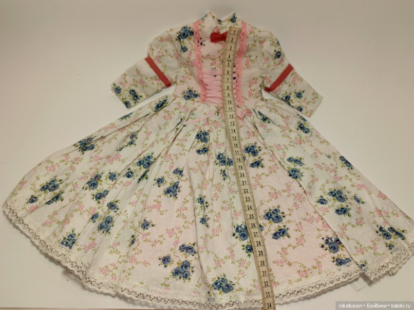 Платье на антикварную или винтажную куклу рост 40-45 см (фото 7)