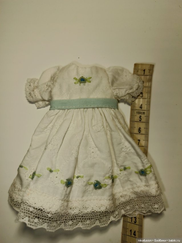 Платье на антикварную или винтажную куклу рост 16-20 см (фото 7)