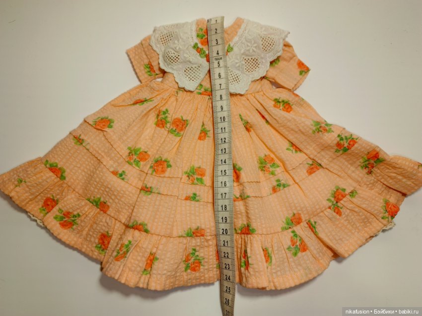 Платье на антикварную или винтажную куклу рост 32-35 см (фото 7)