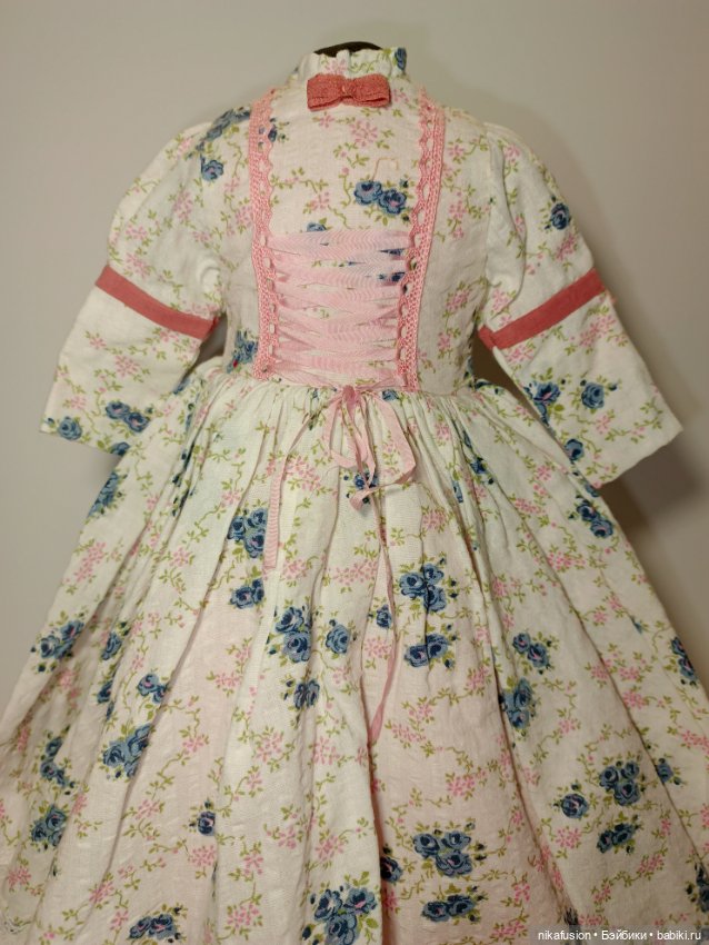 Платье на антикварную или винтажную куклу рост 40-45 см (фото 3)