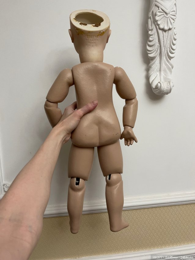 Красивая реплика антикварной куклы J Steiner фигура A (фото 7)