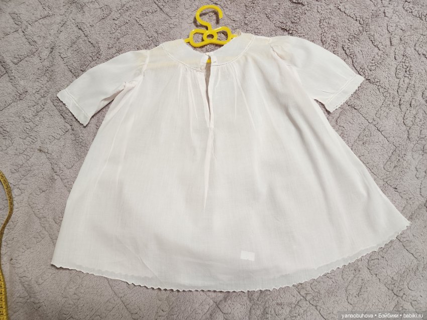 Винтажные платья из тончайшего хлопка с вышивкой для средних и больших кукол