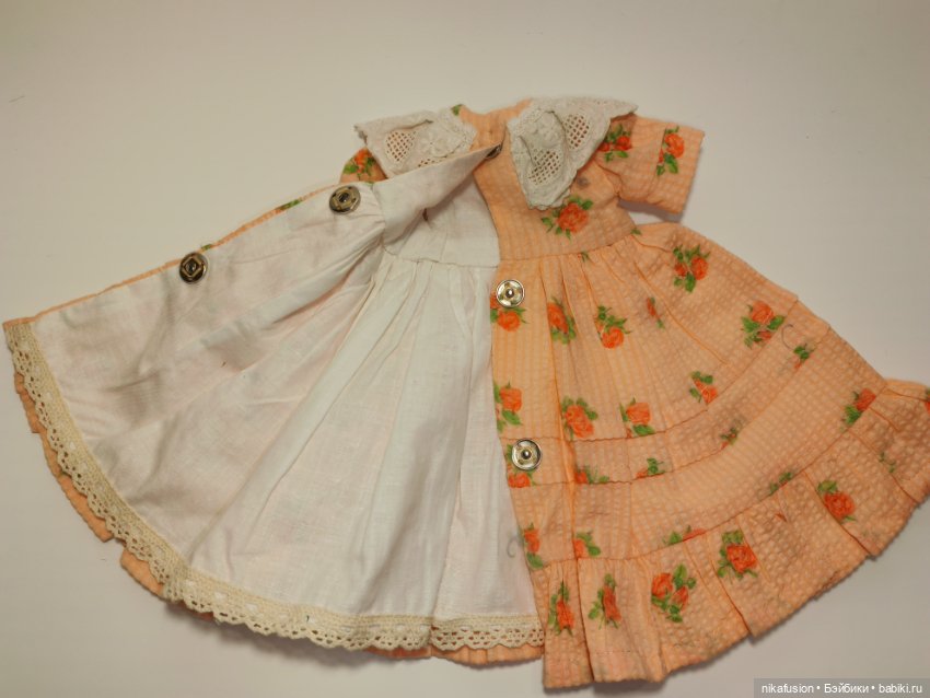 Платье на антикварную или винтажную куклу рост 32-35 см (фото 9)