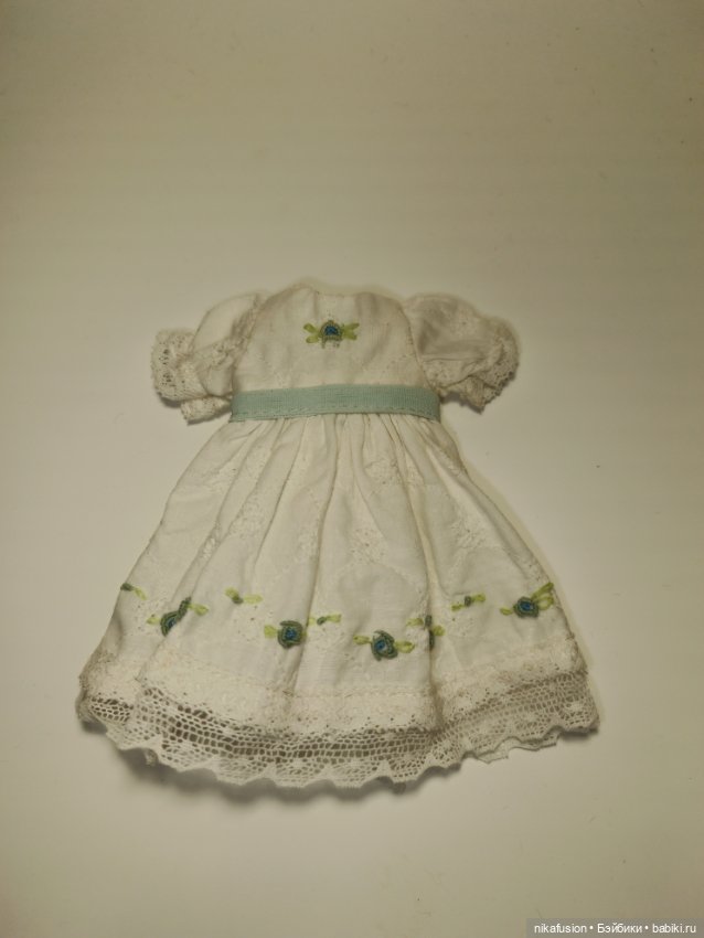 Платье на антикварную или винтажную куклу рост 16-20 см (фото 5)