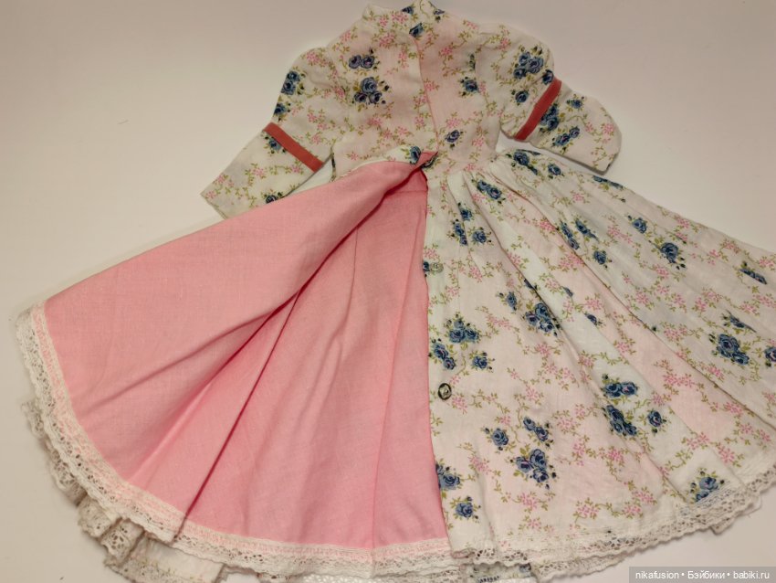 Платье на антикварную или винтажную куклу рост 40-45 см (фото 9)