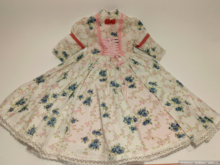 Платье на антикварную или винтажную куклу рост 40-45 см (фото 6)
