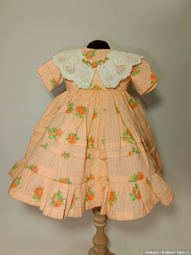 Платье на антикварную или винтажную куклу рост 32-35 см (фото 2)