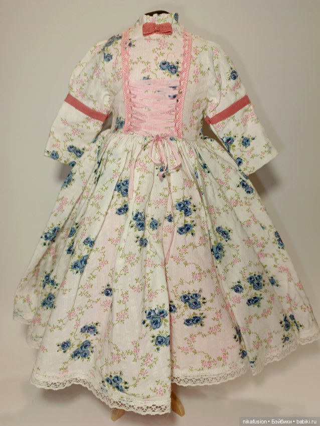 Платье на антикварную или винтажную куклу рост 40-45 см (фото 5)
