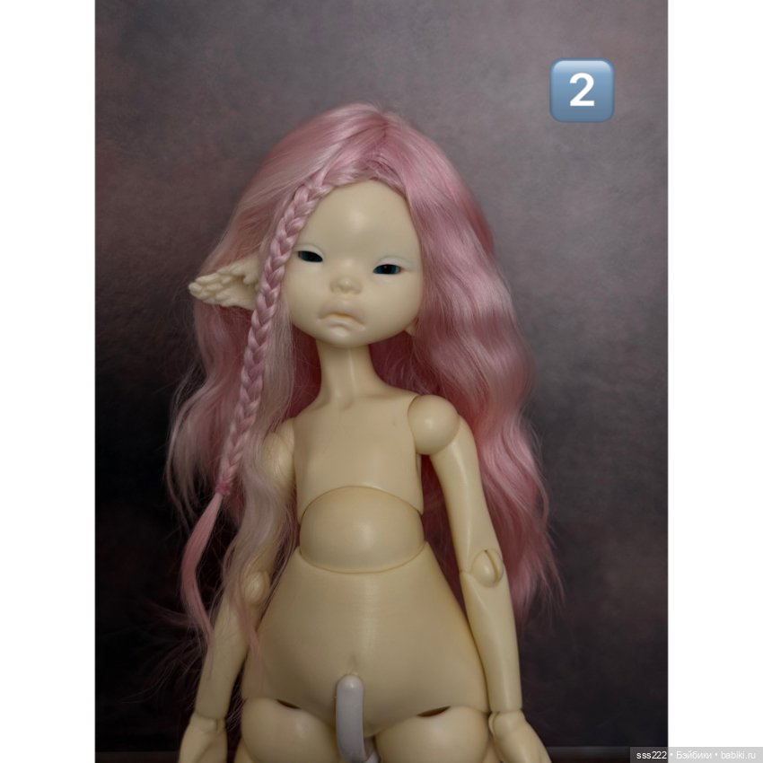 Цветные парики для кукол с размером головы 5-6 (фото 5)