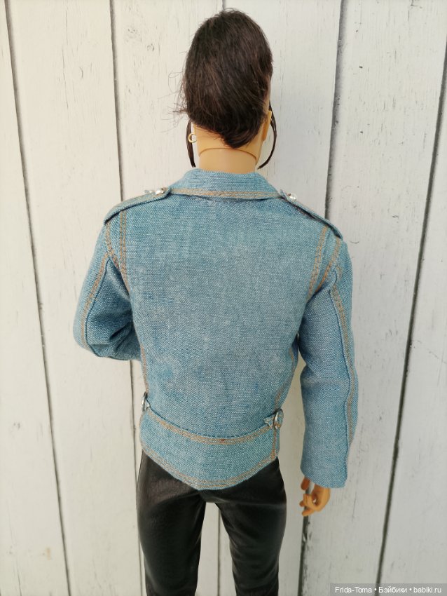 Одежда на парня Интегрити monarch FR homme реалистичная джинсовая куртка косуха (фото 5)