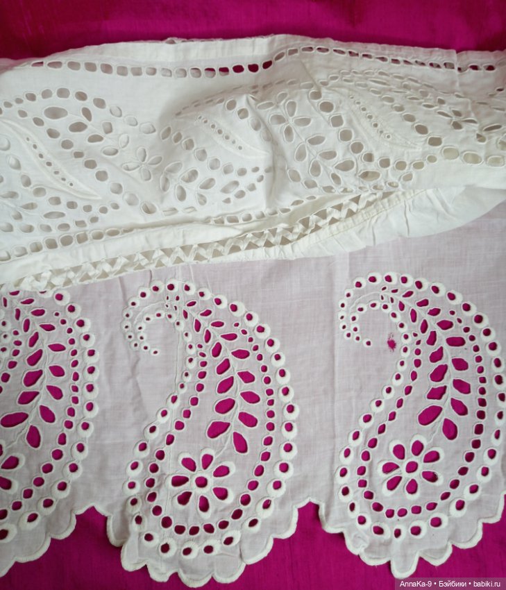 Антикварное ручное шитьё по хлопку