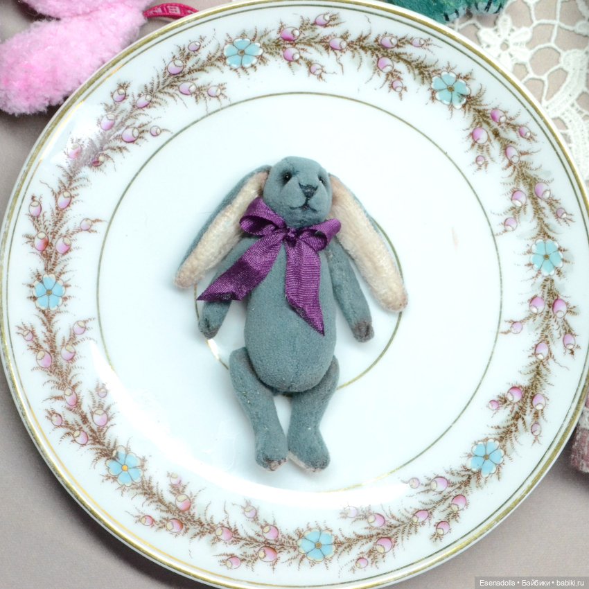 Мишки зайки мини тедди для куклы (фото 7)