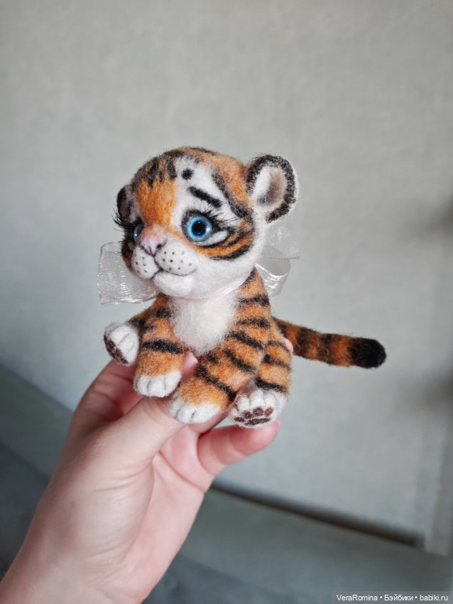 Тигруля из шерсти — Авторские игрушки (фото 2)