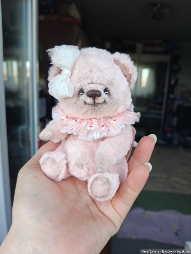 Тедди мишка розовый зефирка