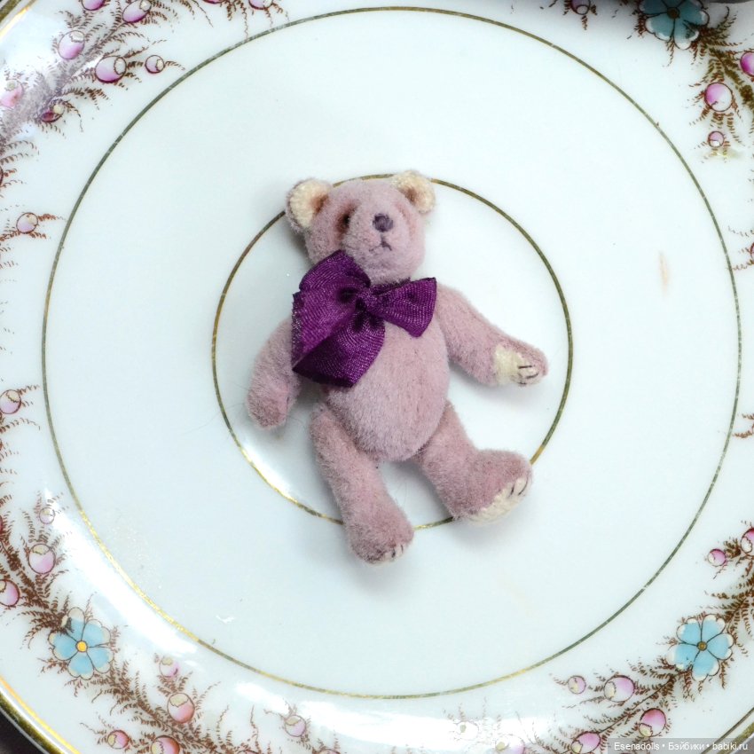 Мишки зайки мини тедди для куклы (фото 8)