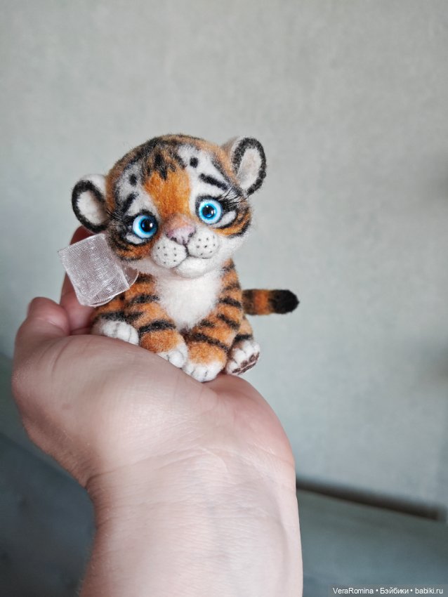 Тигруля из шерсти — Авторские игрушки (фото 4)
