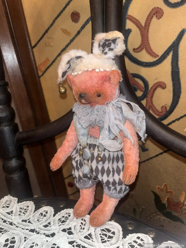 Мишка Тедди в шапочке с ушами зайки) (фото 5)