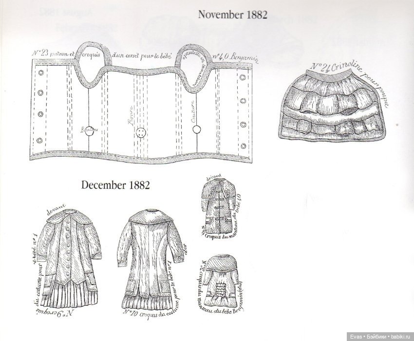 Выкройки для антикварных кукол (фото 3)