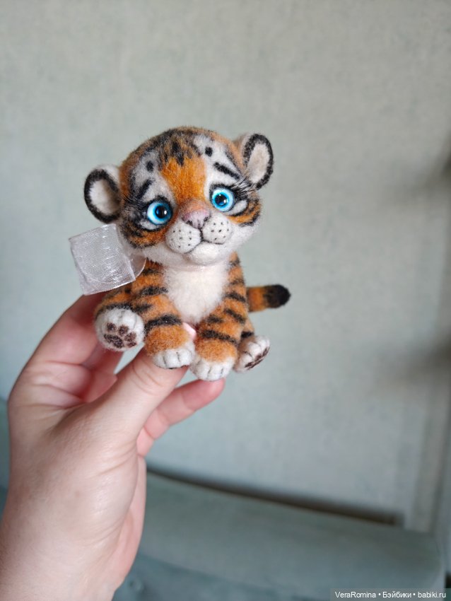 Тигруля из шерсти — Авторские игрушки