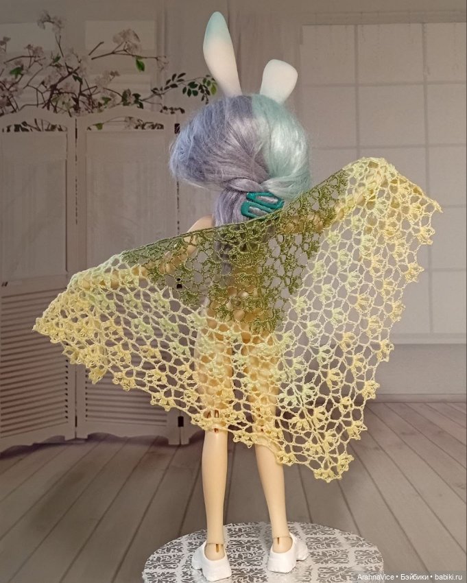 Весенние шали для зайцев UFdoll, Barbie и других кукол близкого формата (фото 4)