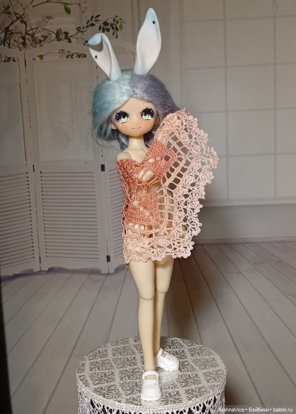 Весенние шали для зайцев UFdoll, Barbie и других кукол близкого формата (фото 3)