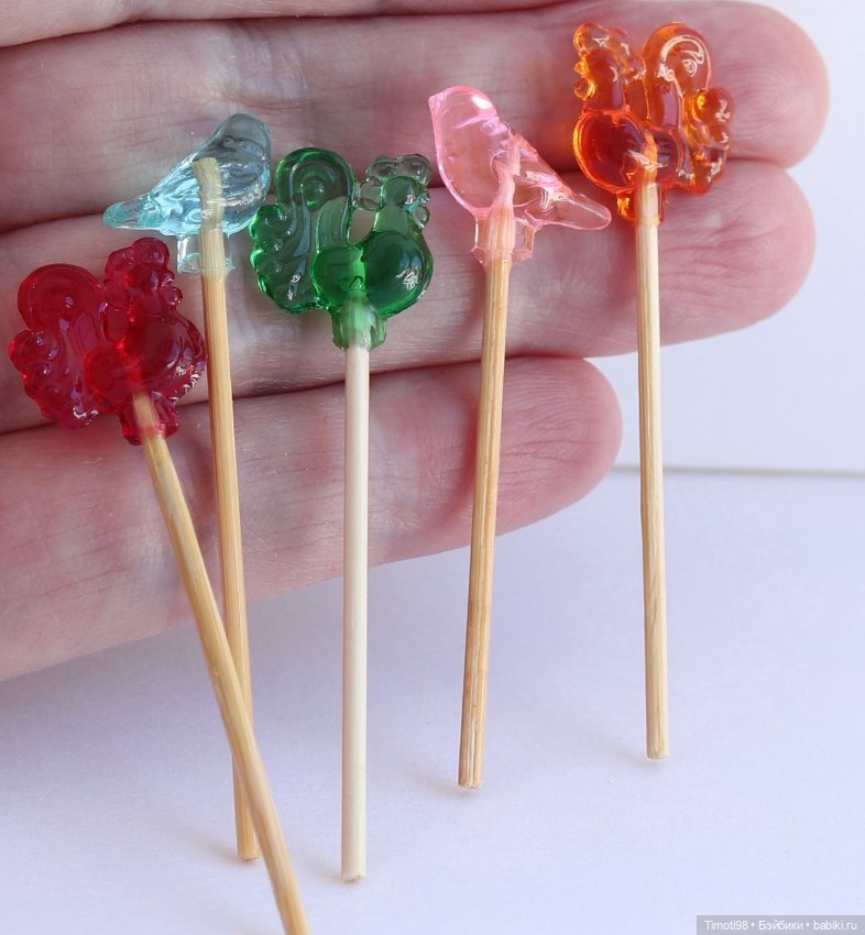 Леденцы пасхальные птички и петушки