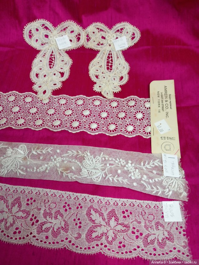 Антикварное кружево, шитьё на органзе (фото 6)