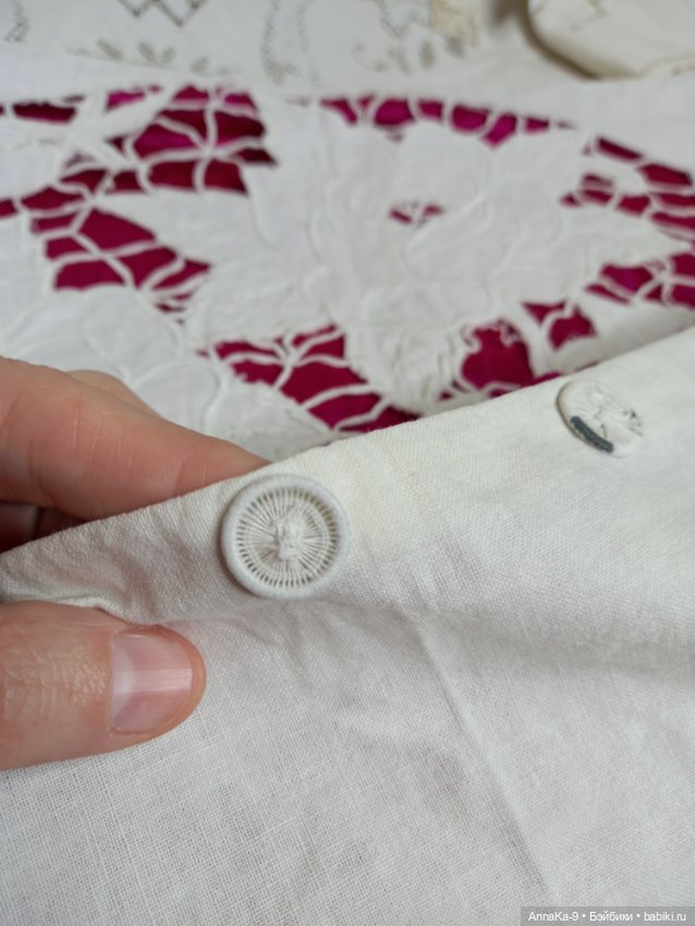 Антикварное ручное шитьё по хлопку (фото 3)
