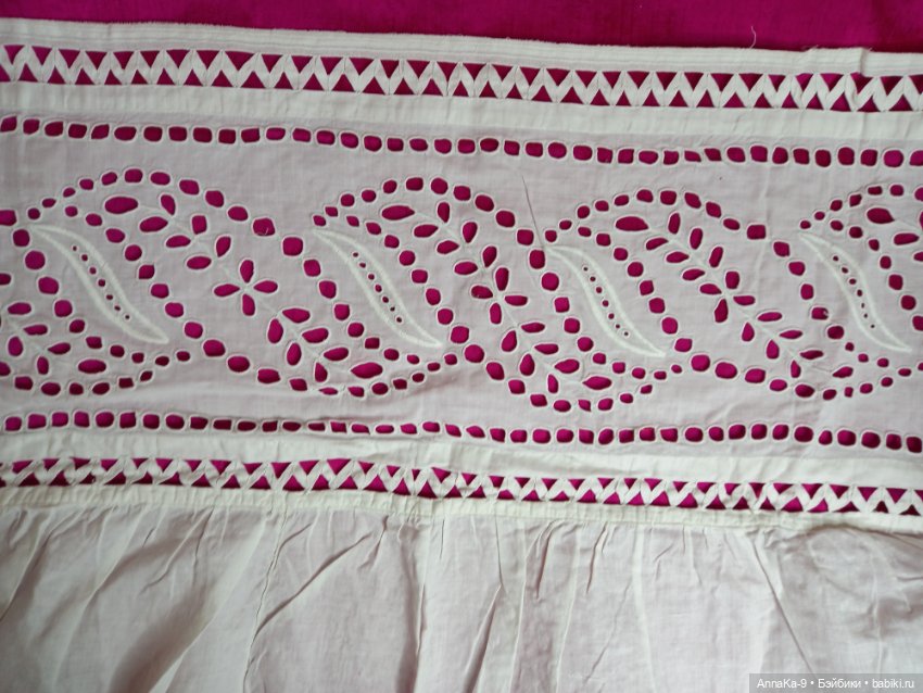 Антикварное ручное шитьё по хлопку